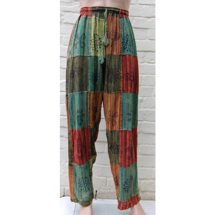 Lightweight patchwork trousers - Maya of Glastonbury
